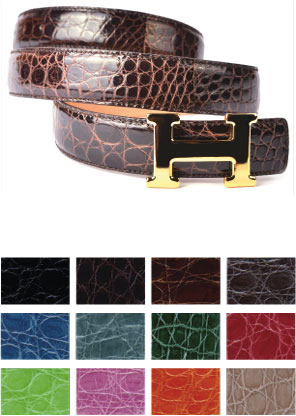 Replacement Belt Alligator Leather for Hermes Buckles