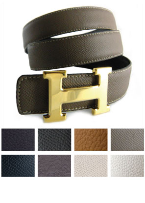 Replacement Belt Strap Textured Leather for Hermes Buckles