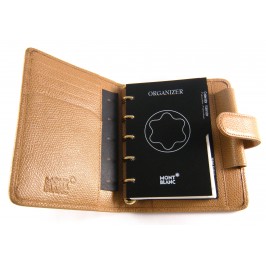 Montblanc Mont Blanc Pocket organizer A7 leather brown Saffiano H.A.W.A.M.
