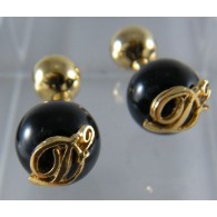 DSquared2 Gold and Black Cufflinks, classic jewelry for class and elegance occasions