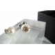 DSquared2 Cufflinks Palladium over Pearl White, classic jewelry for class and elegance occasions