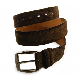 Custom Artisan Handmade Brown Hippopotamus Belt, Rare Exotic Skin Hippo Leather Belt