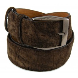 Custom Artisan Handmade Brown Hippopotamus Belt, Rare Exotic Skin Hippo Leather Belt