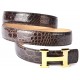 Cartier Red Artisan Alligator Belt Strap Replacement for HERMES Buckle Belt Kit
