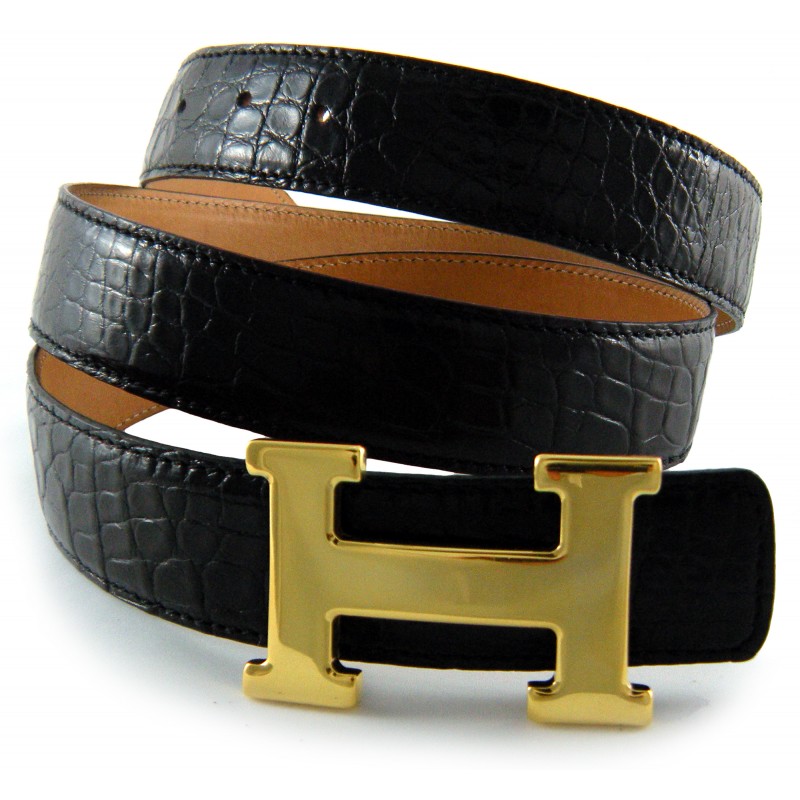 Hermes Style  Matte Alligator Leather Belt (SPECIAL ORDER) - J.W.