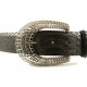 Cintura da Donna in Pitone 4cm con Esclusiva Fibbia Reticube