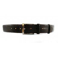 Man Dark Brown Stingray Leather Belt 4cm width