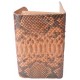 Large Women's Orange Snake Skin Wallet with Gusset and Zip
