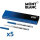 Montblanc 116212 Confezione da 10 Refill Blu (F) Pacific Blue per Penna a Sfera